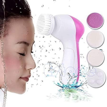       5 in 1 Portable Electric Facial Cleaner Battery Powered Multifunction  – Tavina Mega Mart