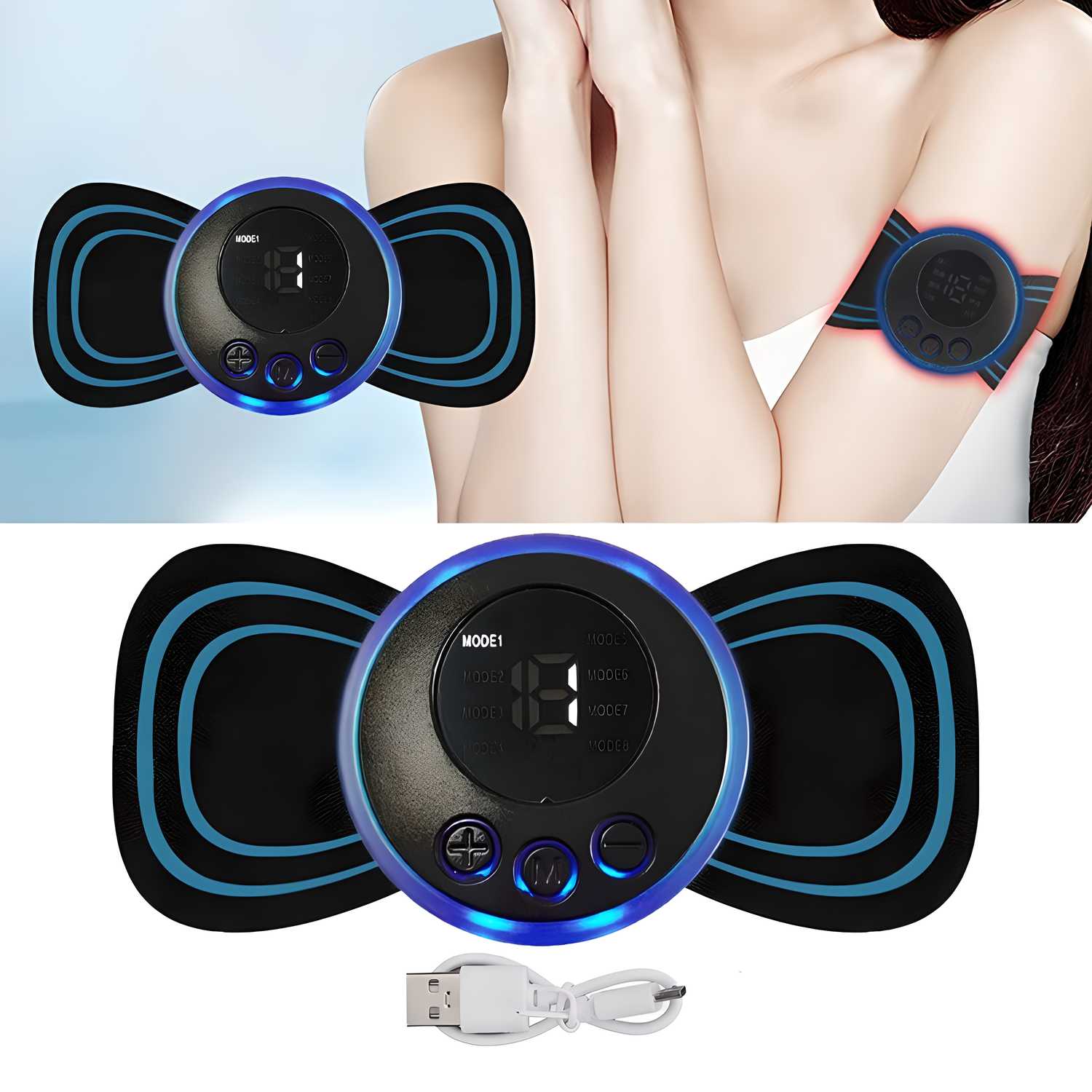       Mini Electric Massager for Pain Relief – 8 Modes, 19 Levels – Tavina Mega Mart