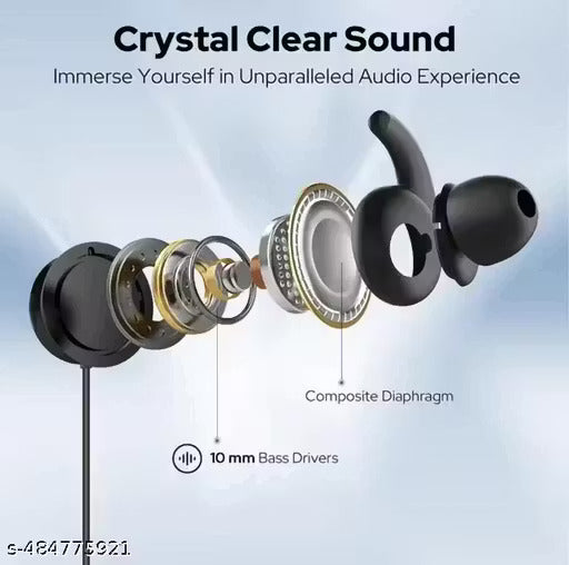 BT-235V3 Bluetooth Neckband Wireless Headphones with Powerful Bass, 20H Battery & Type-C Fast Charging