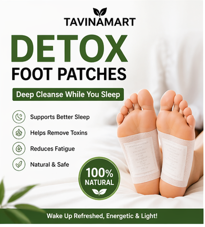 Detox Foot Patches for Deep Cleanse & Better Sleep | Natural Herbal Foot Detox Pads for Relaxation & Energy Boost