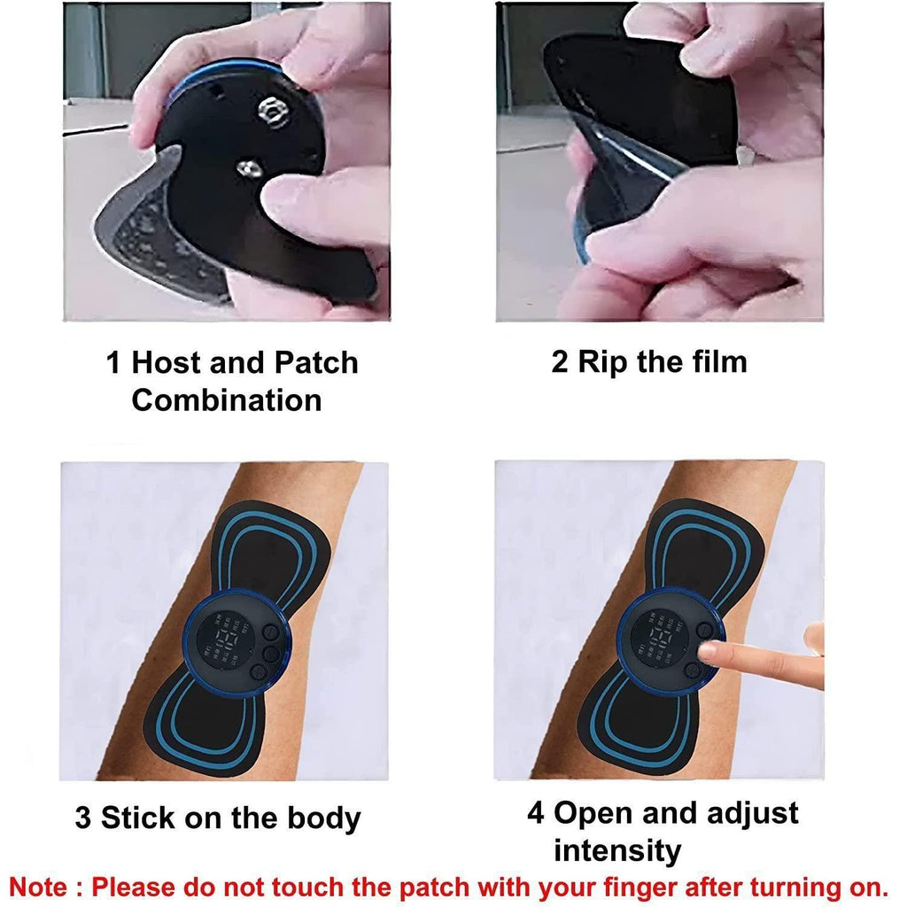 Mini Electric Massager for Pain Relief – 8 Modes, 19 Levels