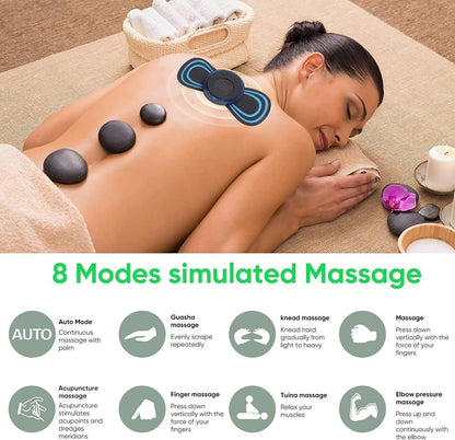 Mini Electric Massager for Pain Relief – 8 Modes, 19 Levels