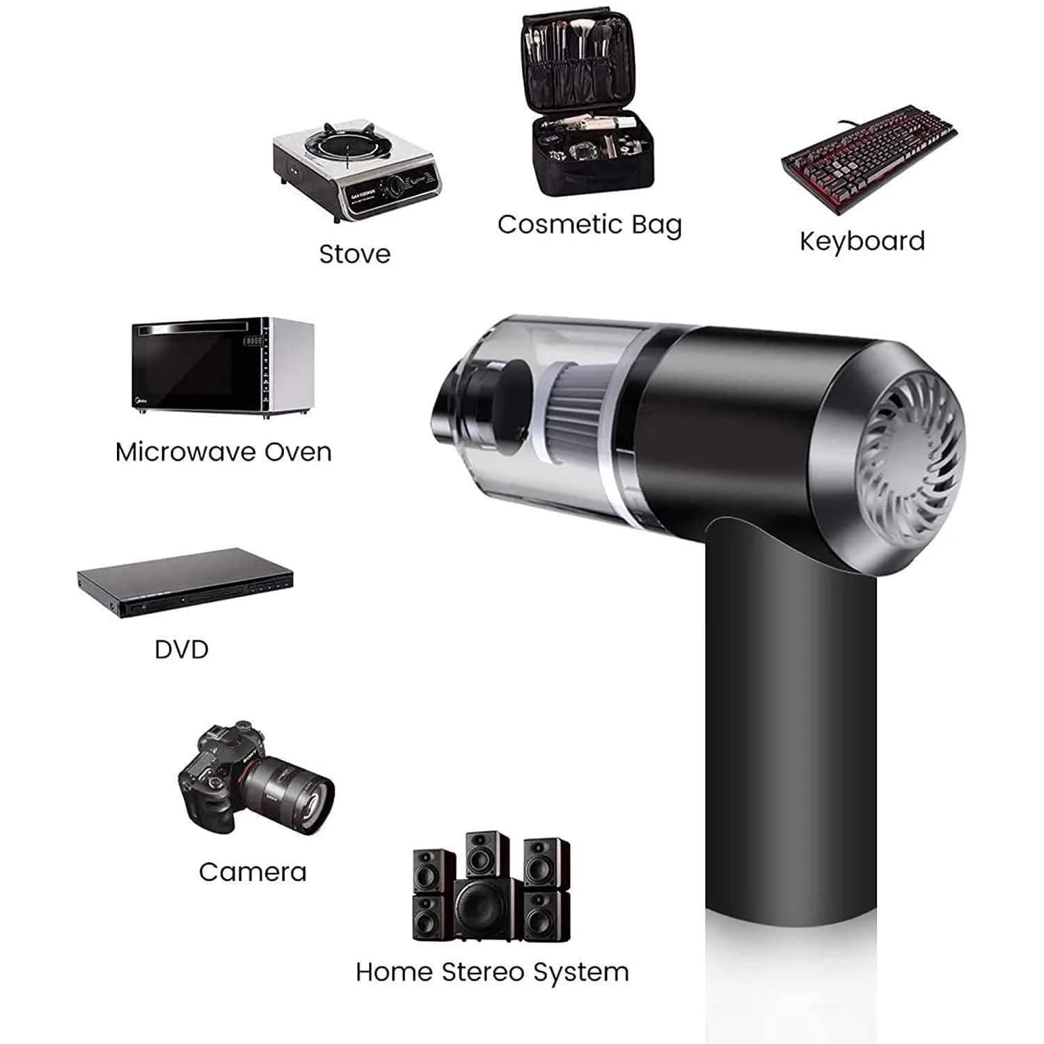 Portable Air Duster Wireless Vacuum Cleaner | Cordless Electric Air Blower for Laptop, Car & Home Cleaning