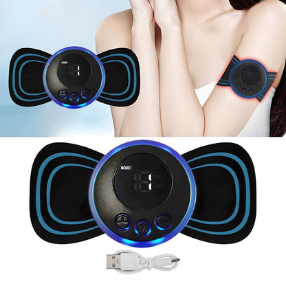 Mini Electric Massager for Pain Relief – 8 Modes, 19 Levels