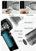 Portable Air Duster Wireless Vacuum Cleaner | Cordless Electric Air Blower for Laptop, Car & Home Cleaning