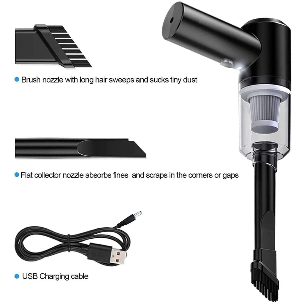 Portable Air Duster Wireless Vacuum Cleaner | Cordless Electric Air Blower for Laptop, Car & Home Cleaning