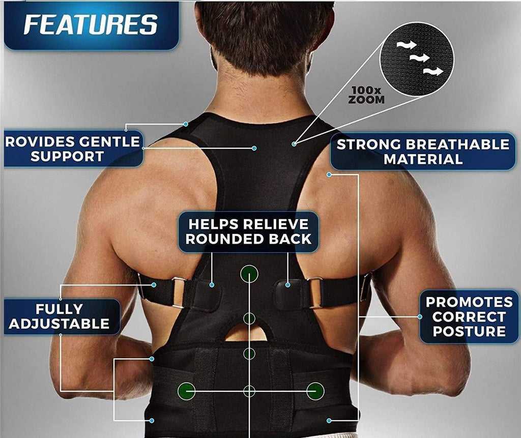 Posture Corrector Belt Universal Size Shoulder & Back Support Belt | Back Straightener Brace For Spine & Body Posture Correction | Clavicle Support For Unisex | Universal Size