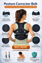 Posture Corrector Belt for Men & Women | Back Support for Pain Relief, Shoulder Straightener & Spine Alignment