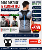 Posture Corrector Belt for Men & Women | Back Support for Pain Relief, Shoulder Straightener & Spine Alignment