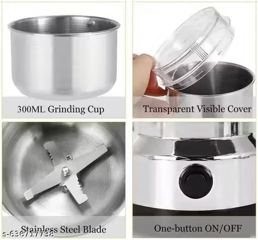 Stainless Steel Multi functional Electric Grinder for Coffee, Spices, Nuts & Grains